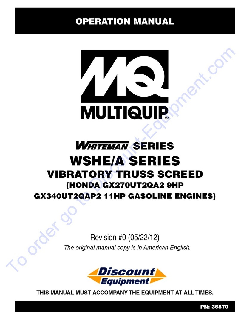 MULTIQUIP Whiteman Series Operation manual