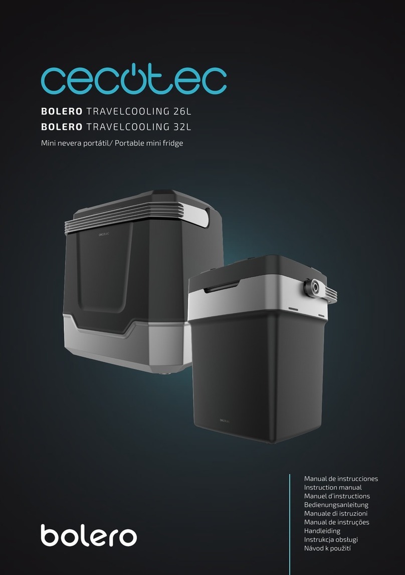 cecotec BOLERO TRAVELCOOLING 26L instruction manual