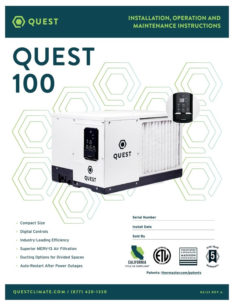 Quest Engineering 100 Installation, operation and maintenance instructions