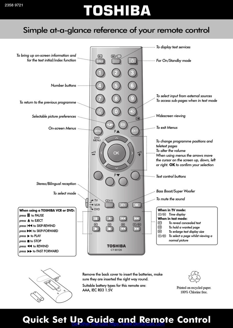 Toshiba 2358 9721 User manual Toshiba 2358 9721 User manual