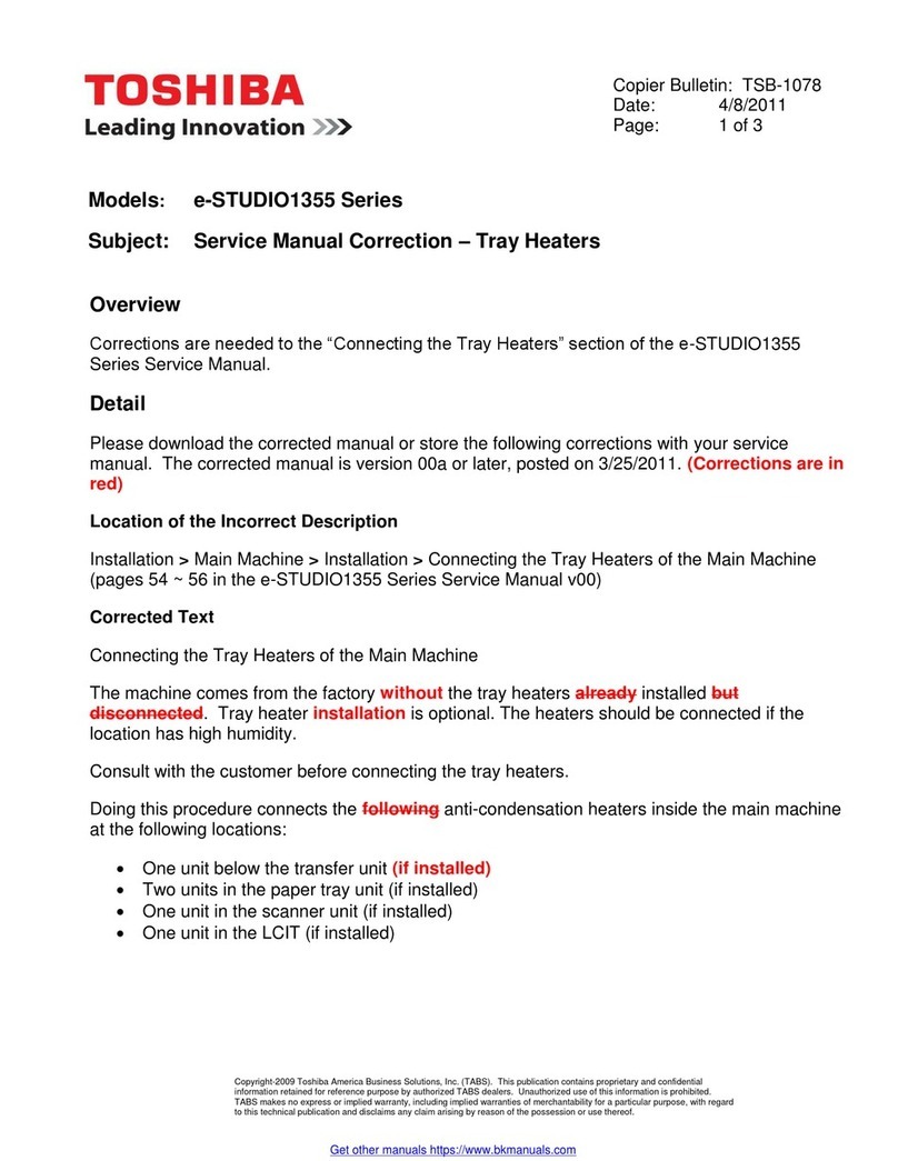 Toshiba e-studio1355 Service manual