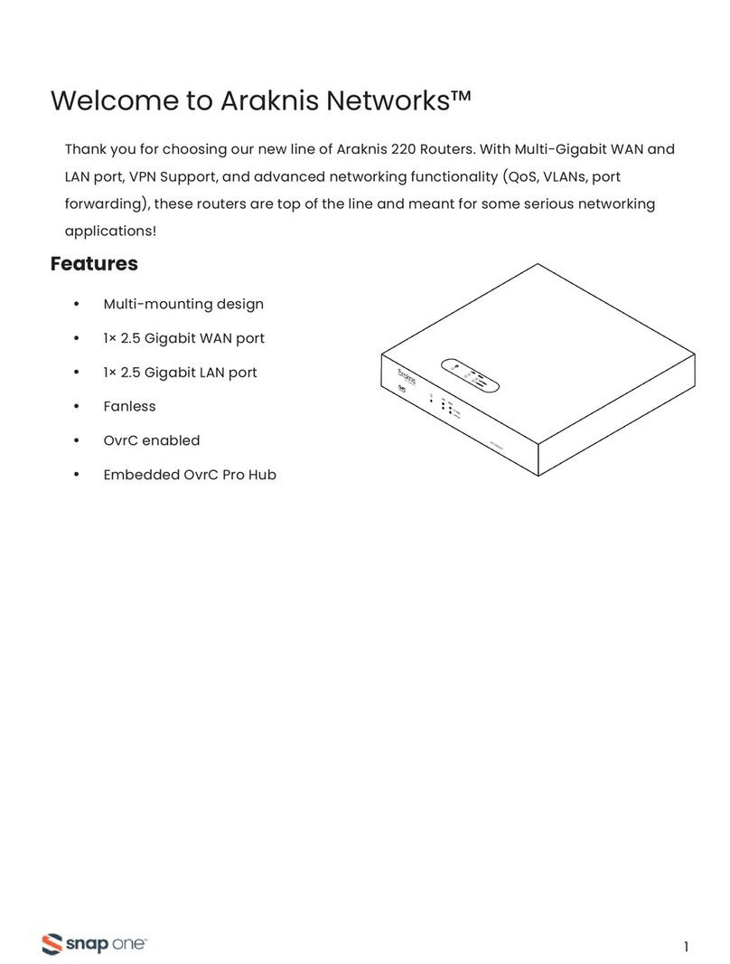 Snap One Araknis Networks 220 instruction manual