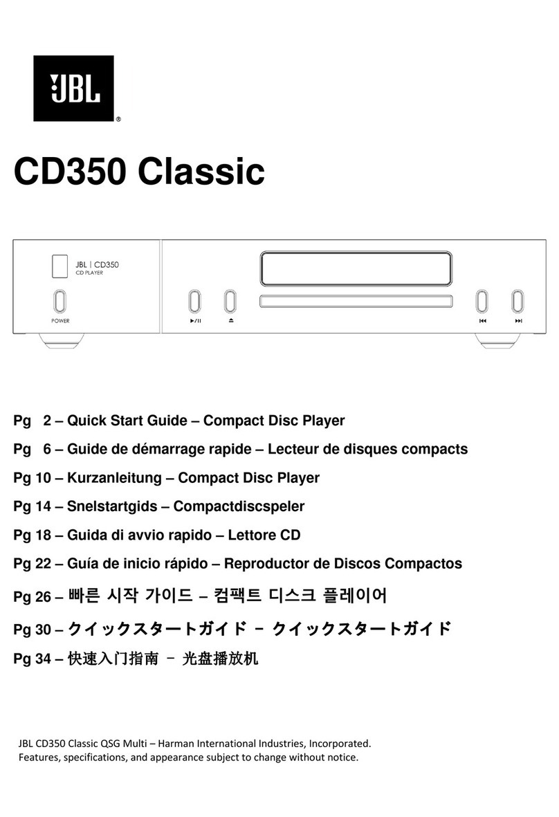 Harman JBL CD350 Classic User manual