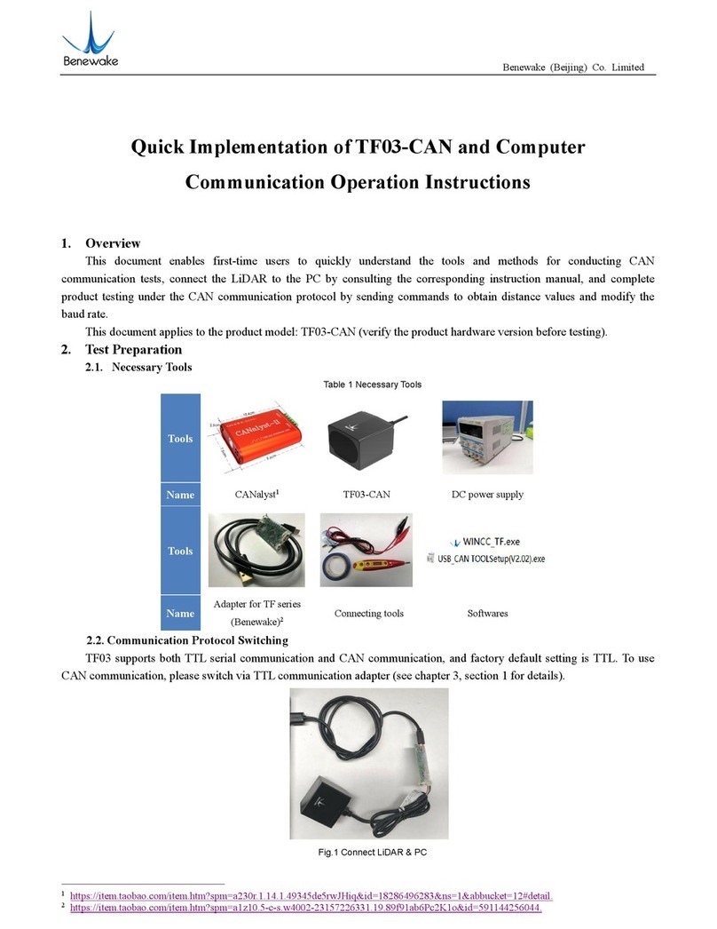 Benewake TF03-CAN User manual