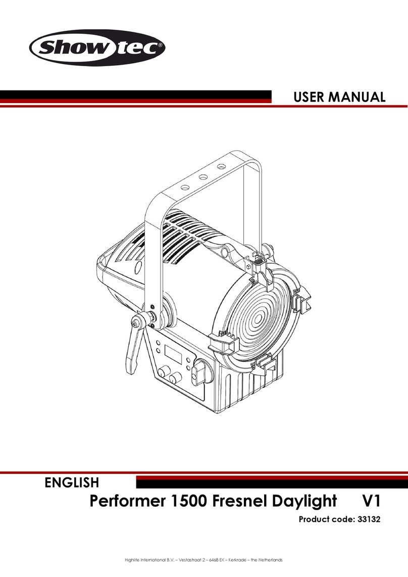 Show Tec Performer 1500 Fresnel Daylight V1 User manual