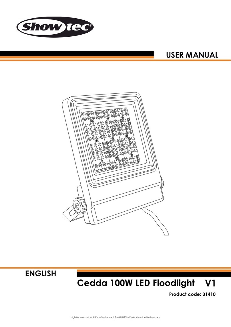 Show Tec Cedda 100W LED Floodlight V1 user manual