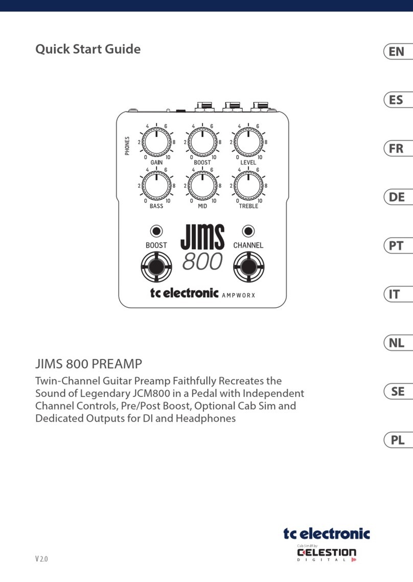Celestion tc electronic JCM 800 quick start guide