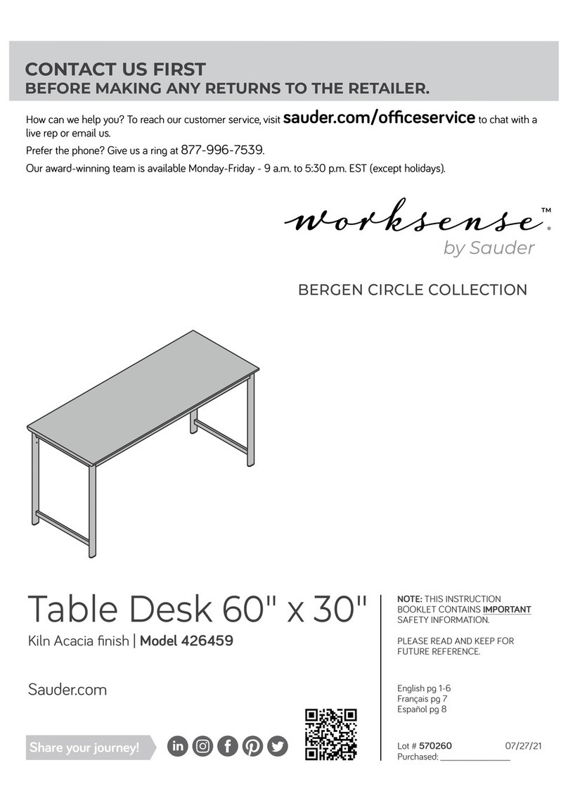 Sauder Worksense BERGEN CIRCLE 426459 User manual