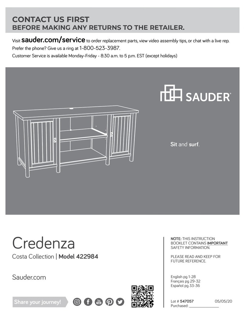 Sauder Costa Credenza 422984 User manual