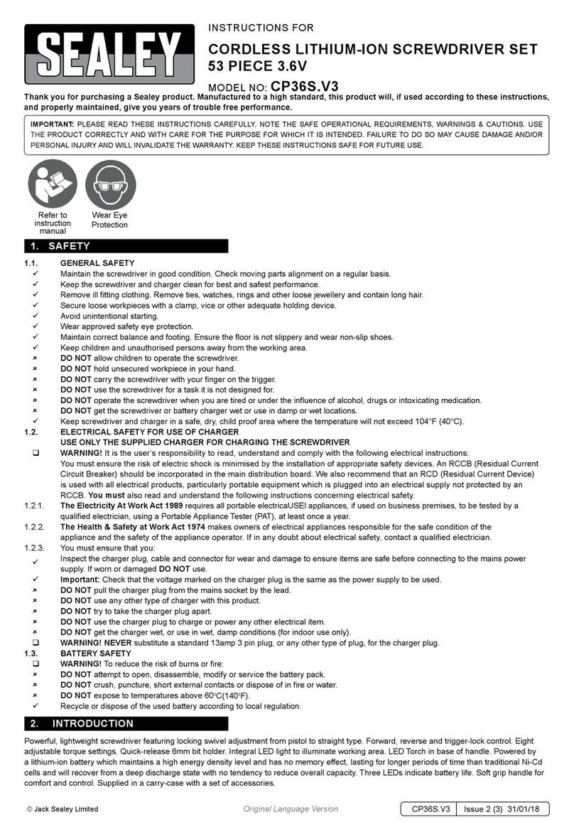 Sealey CP36S.V3 User manual