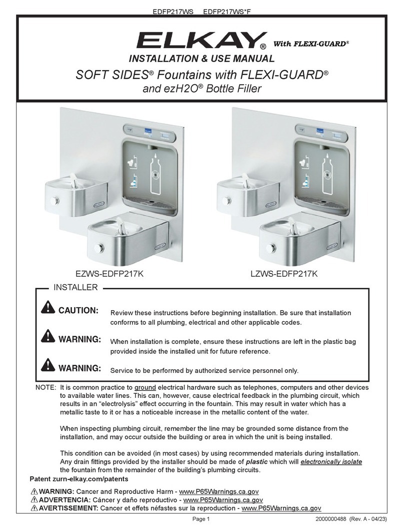 Elkay SOFT SIDES EZWS-EDFP217K Instructions for use