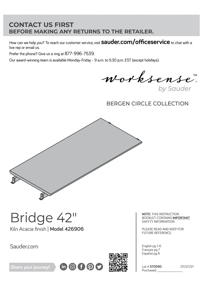 Sauder Worksense BERGEN CIRCLE 426906 manual