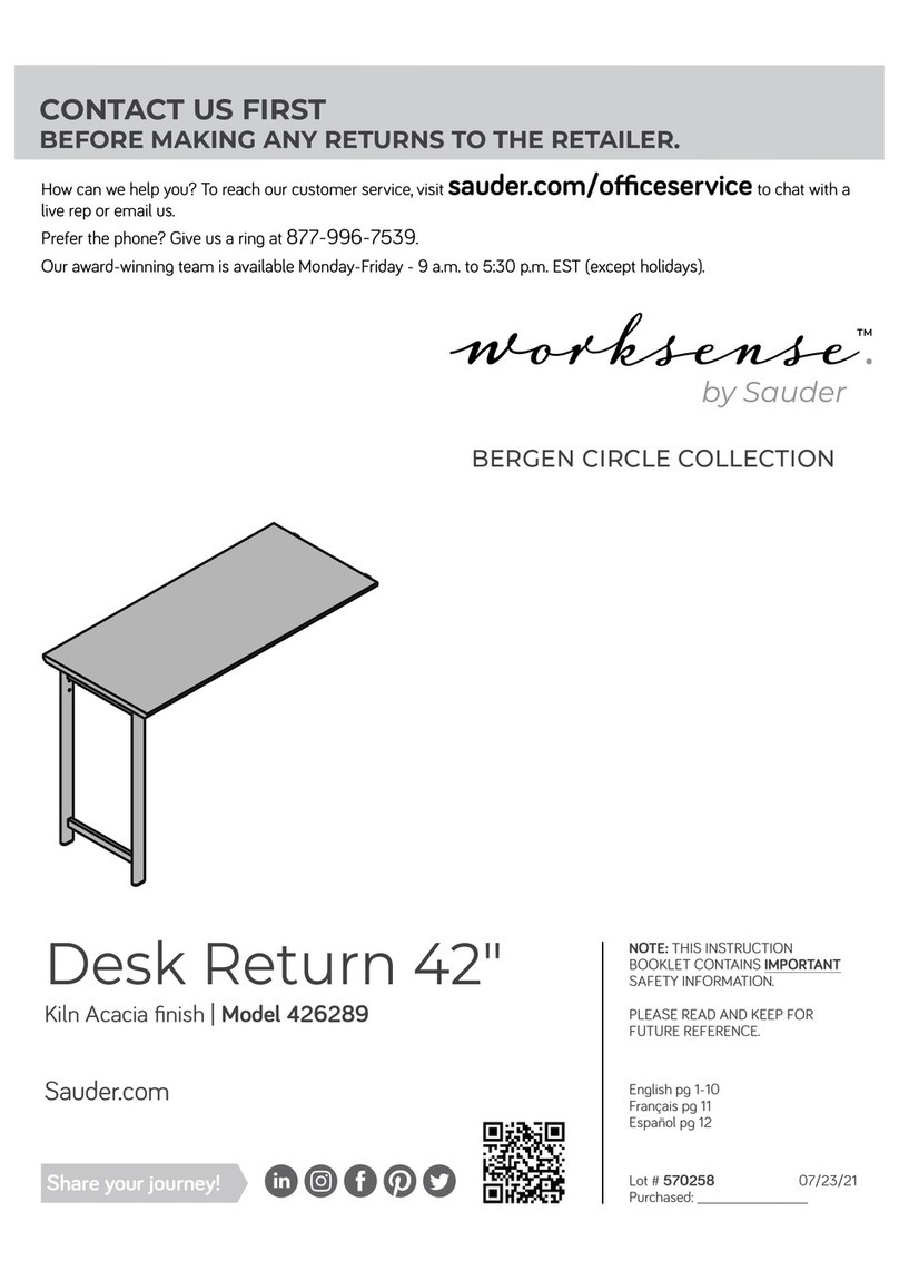 Sauder Worksense BERGEN CIRCLE 426289 User manual