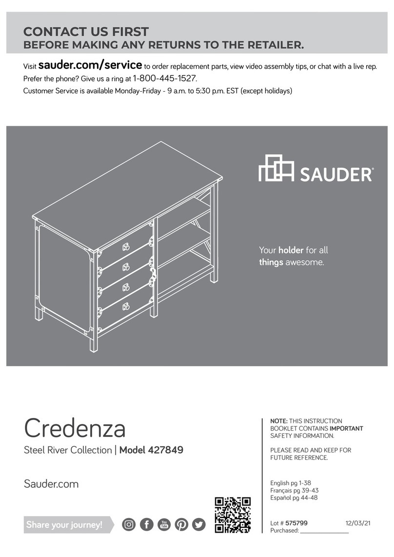 Sauder Steel River Credenza 427849 User manual