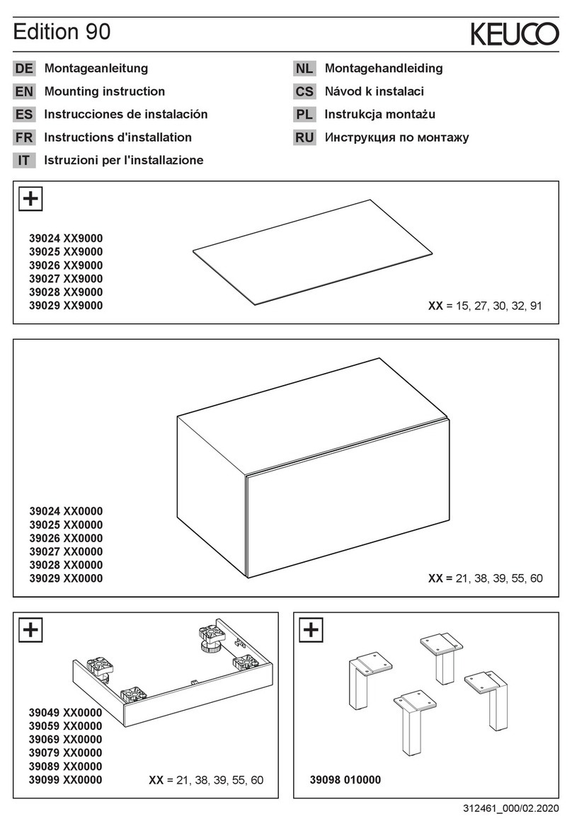 KEUCO Edition 90 39024 9000 Series Mounting instruction