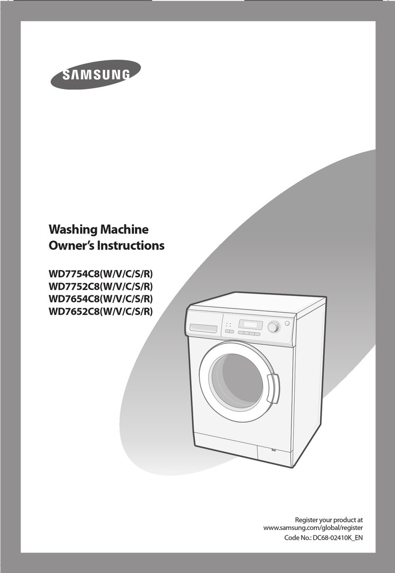 Samsung WD7754C8 User manual Samsung WD7754C8 User manual