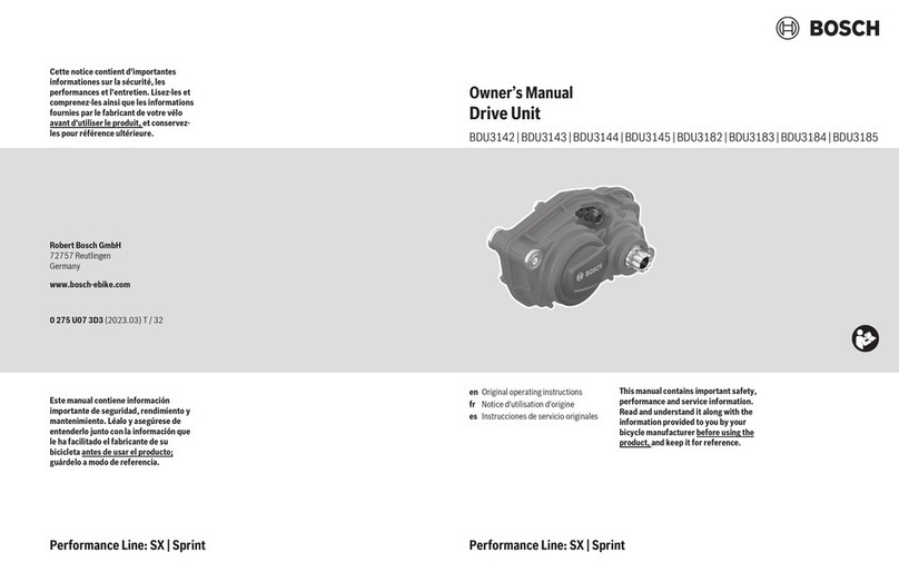 Bosch Performance Line: SX BDU3182 User manual
