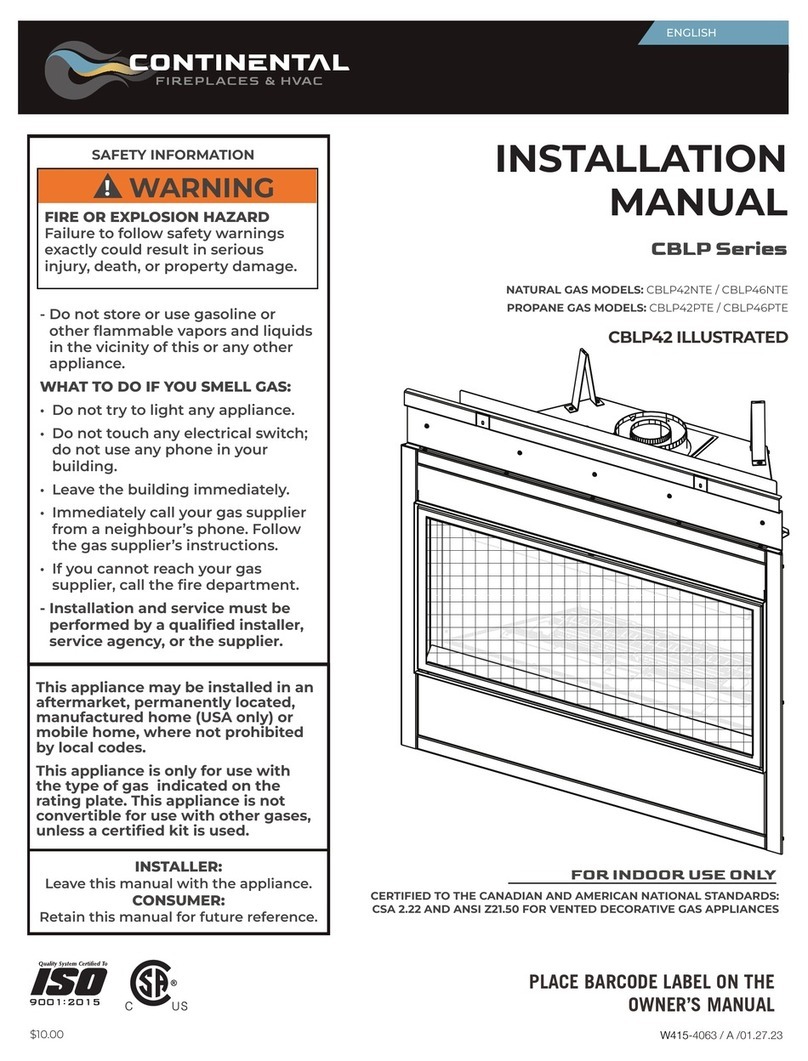 Continental Refrigerator CBLP42 Series User manual
