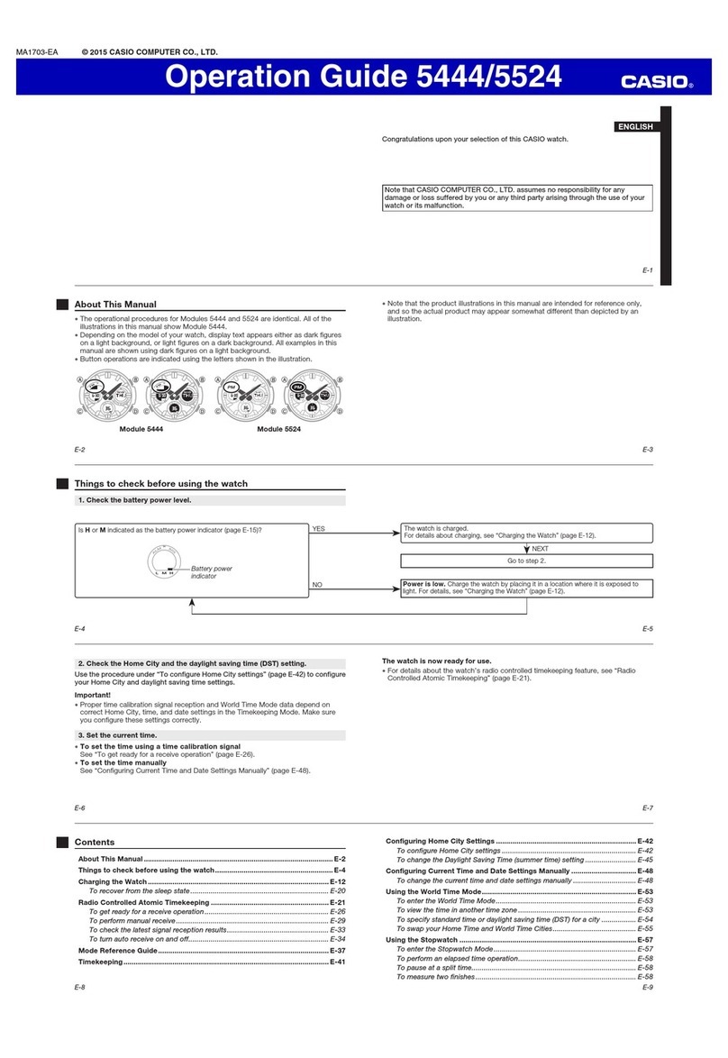 Casio 5524 User manual