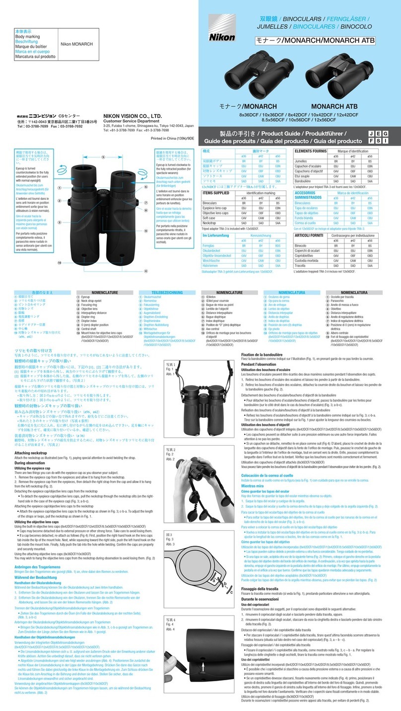 Nikon Monarch 8x36DCF Product guide Nikon Monarch 8x36DCF Product guide