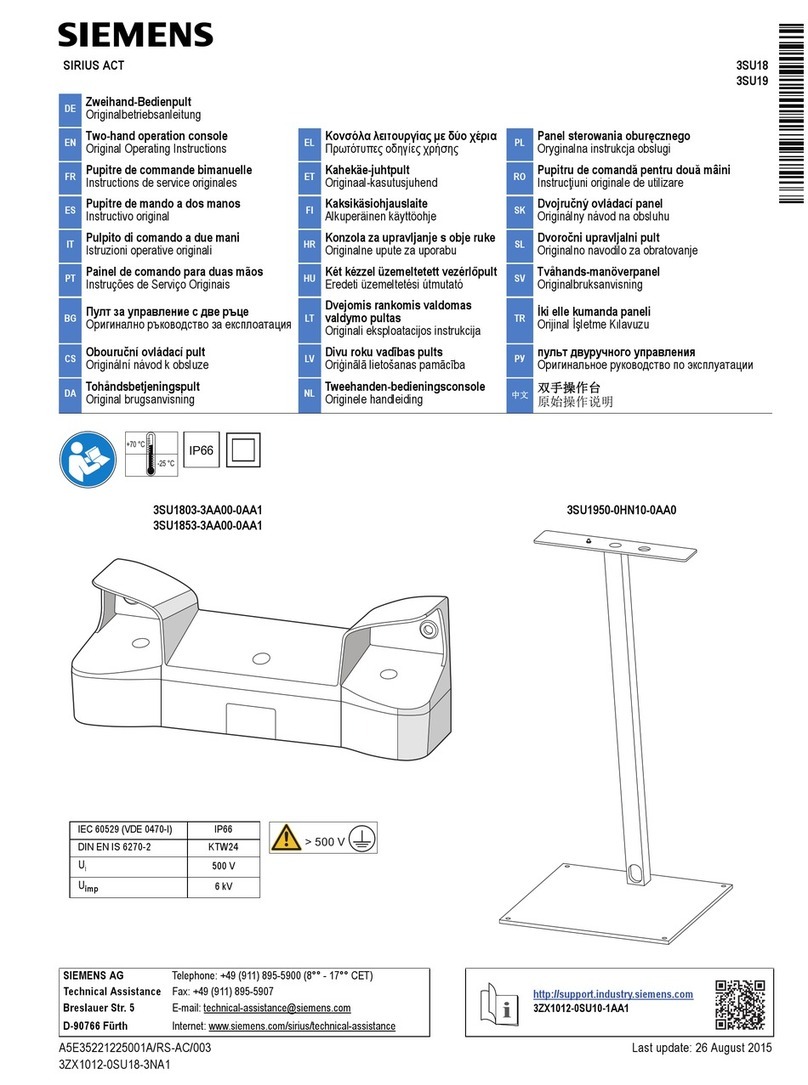 Siemens SIRIUS ACT 3SU19 User manual