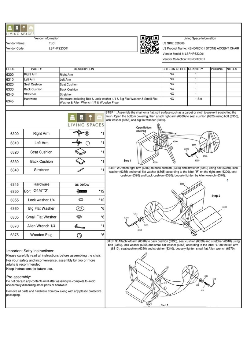 Living Spaces TLC LSPHPZ23001 User manual