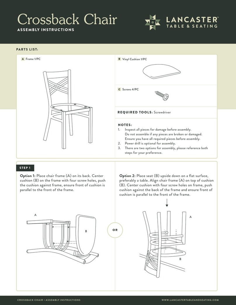 Lancaster Crossback Chair User manual