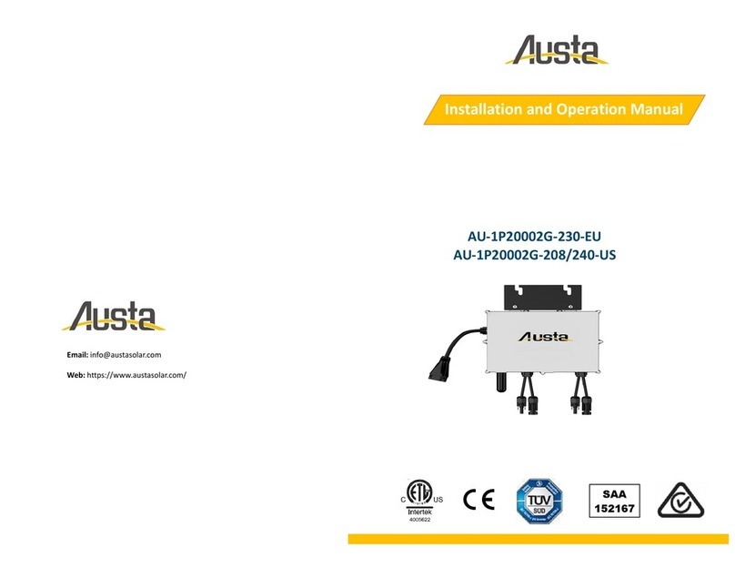Austa AU-1P20002G-230-EU Installation and operation manual