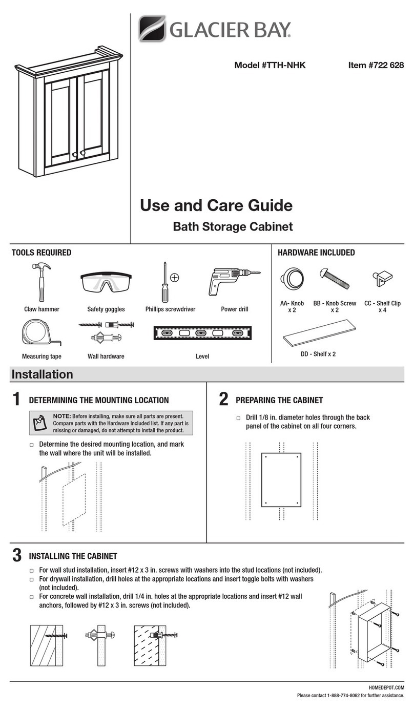 Glacier bay TTH-NHK User manual Glacier bay TTH-NHK User manual