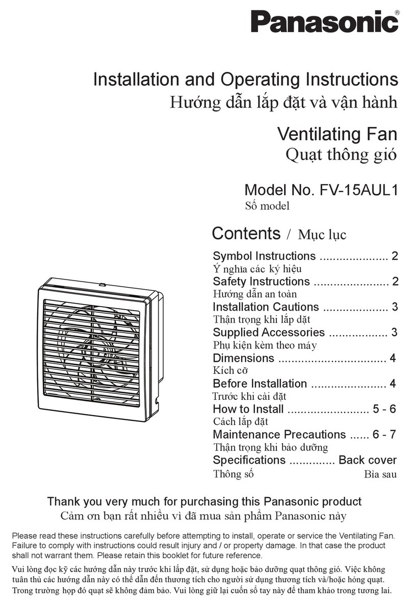 Panasonic FV-15AUL1 User manual
