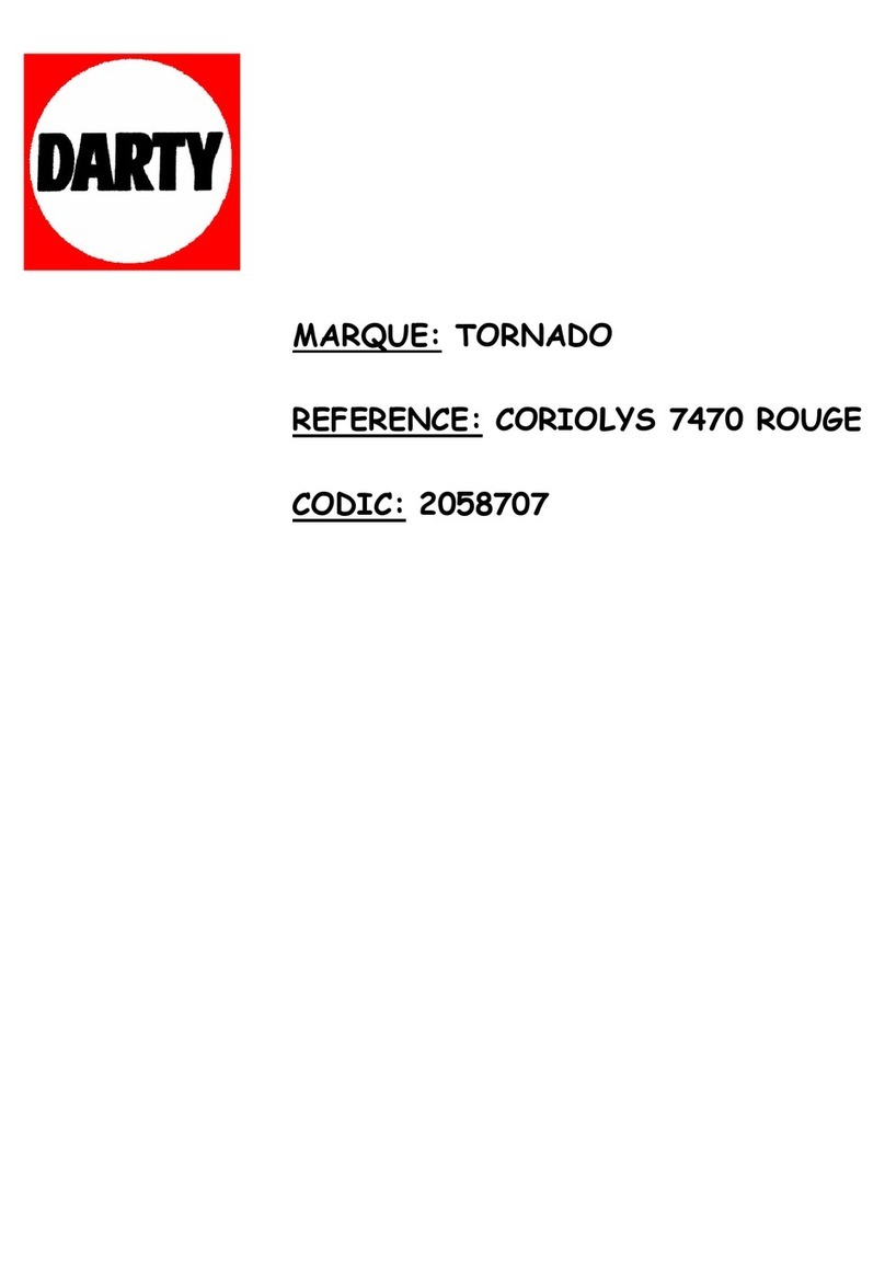 Tornado Coriolys SANS SAC User manual
