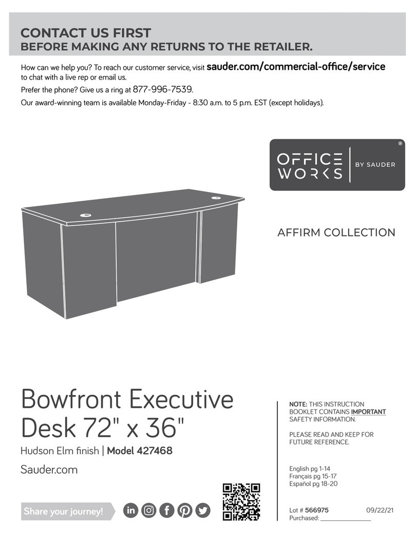 Sauder OfficeWorks AFFIRM 427468 User manual Sauder OfficeWorks AFFIRM 427468 User manual