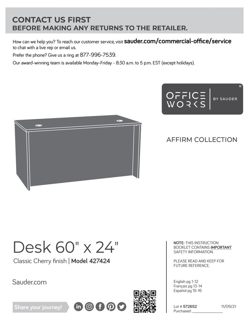 Sauder OfficeWorks AFFIRM 427424 User manual