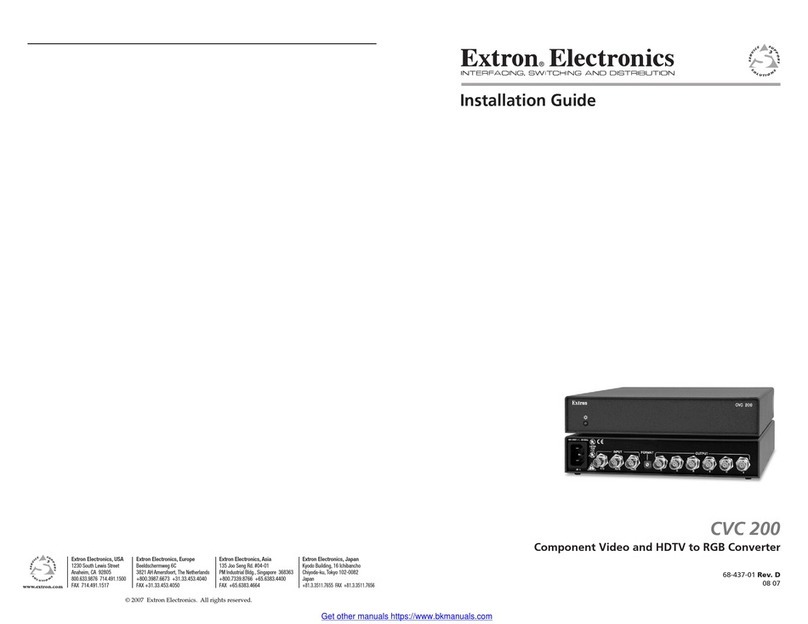 Extron electronics CVC 200 installation guide