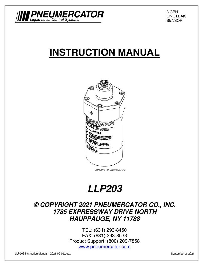 Pneumercator LLP203 instruction manual
