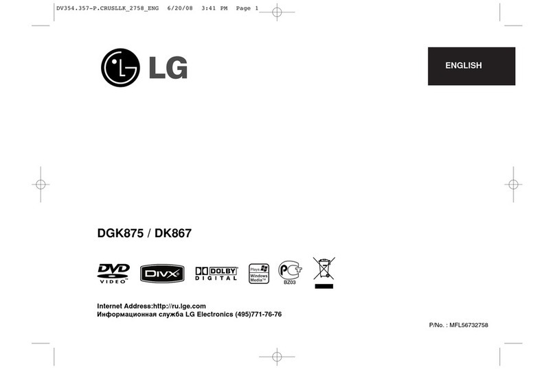 LG DGK875 User manual