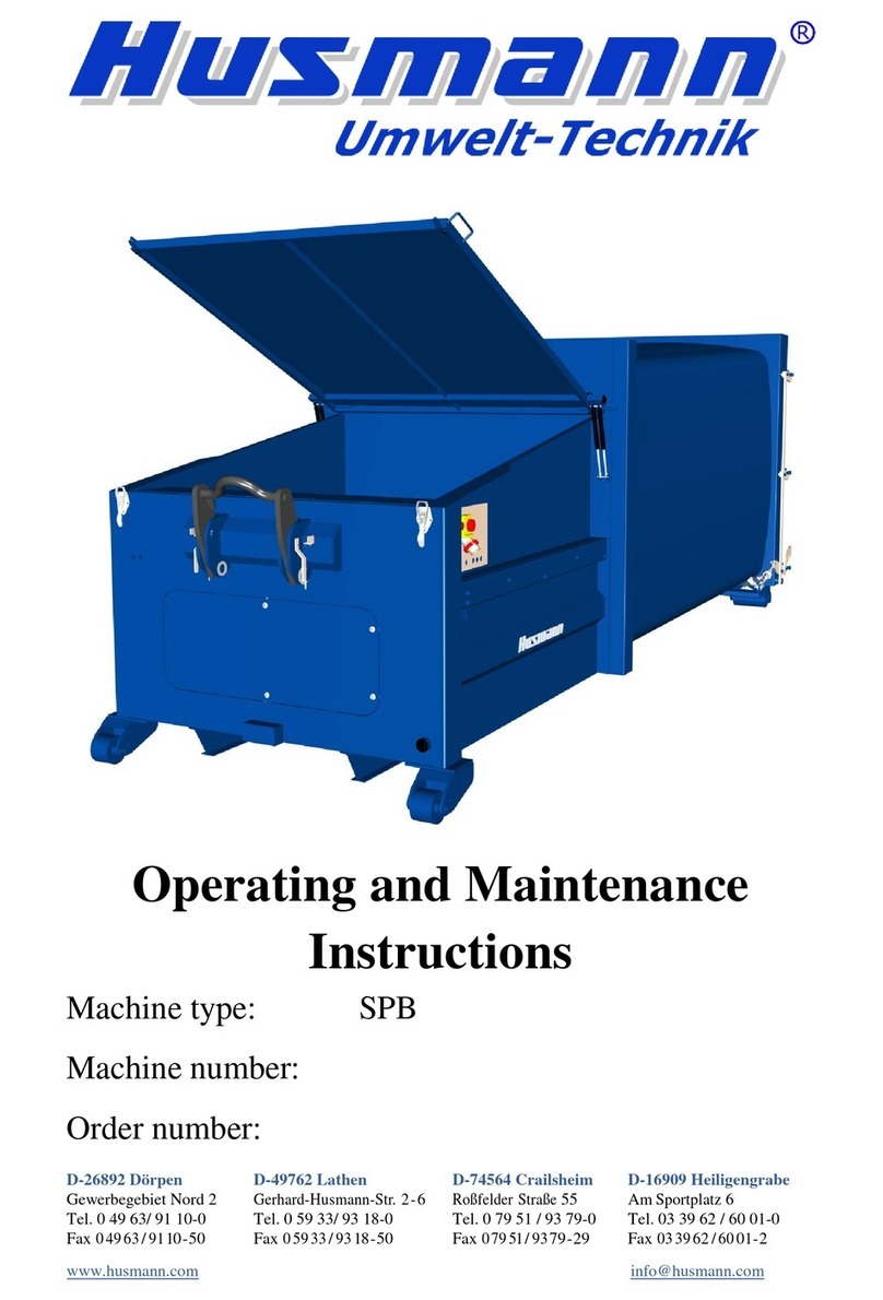 Husmann SPB Operating and maintenance instructions