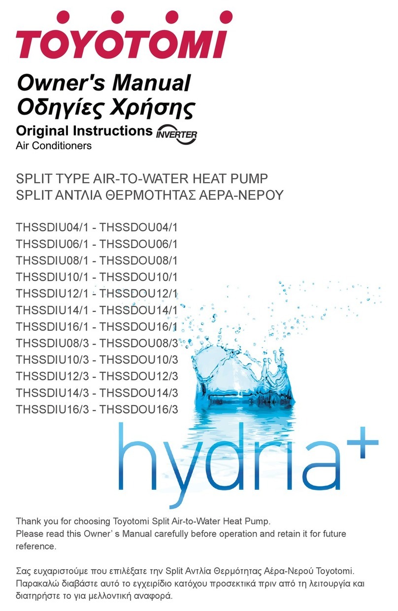Toyotomi hydria+ THSSDIU04/1 owner's manual