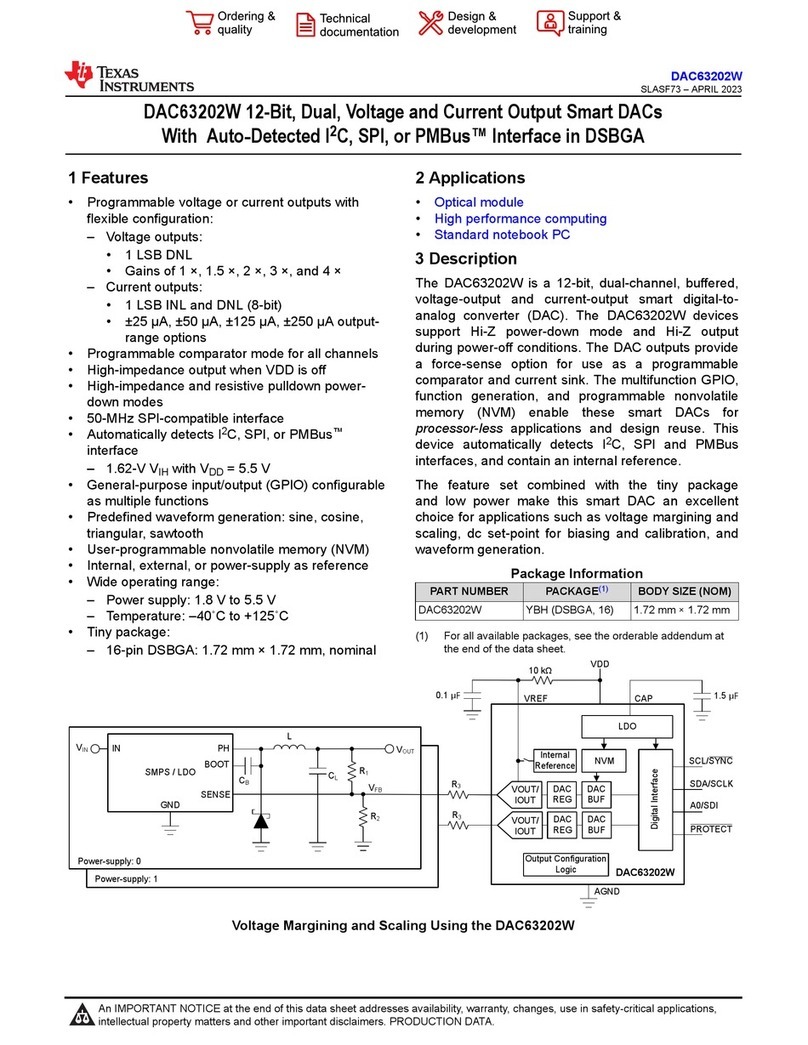 Texas Instruments DAC63202W User manual