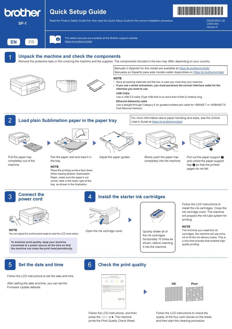 Brother SP-1 User manual
