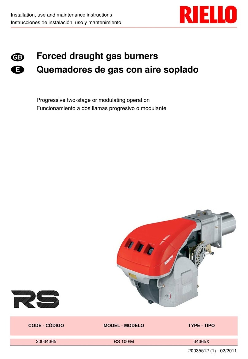 Riello 20034365 Installation, use and maintenance instructions