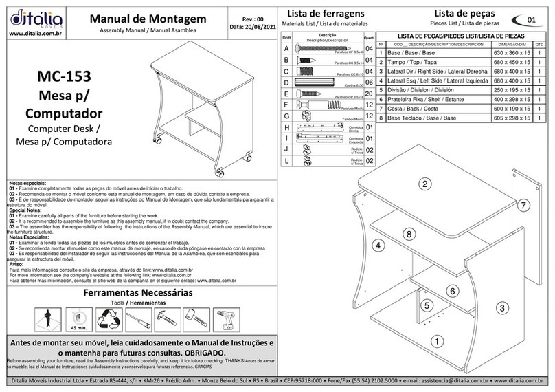 DITALIA MC-153 Assembly manual DITALIA MC-153 Assembly manual