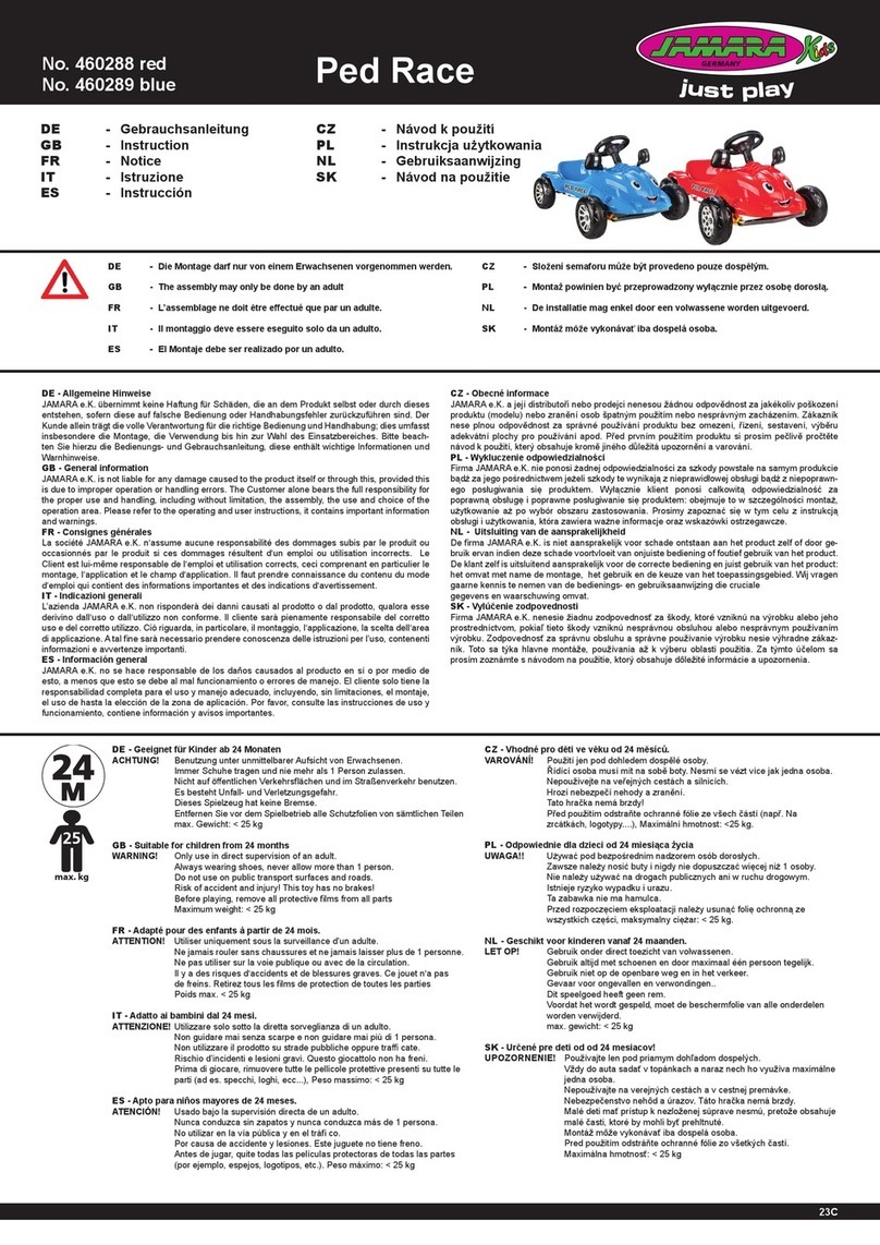 Jamara Ped Race instructions