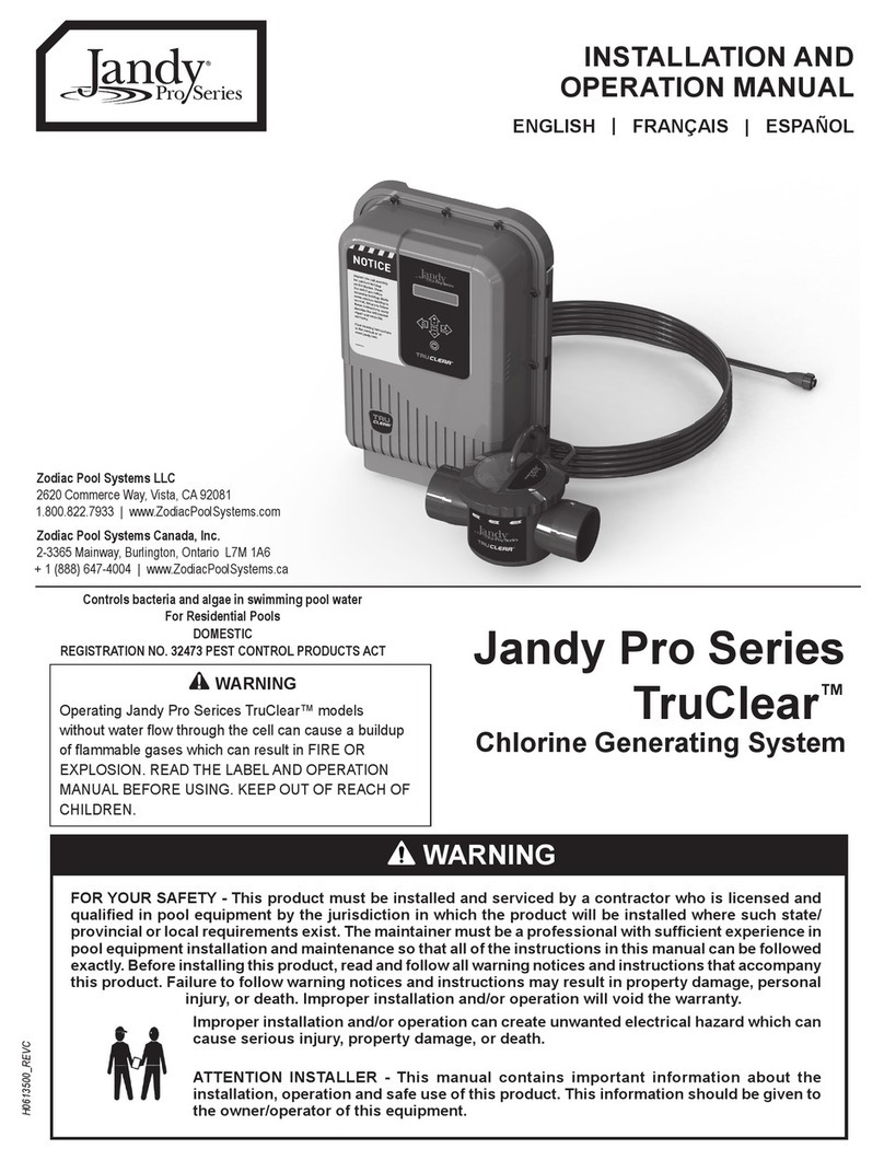 Jandy Pro Series TruClear Installation and operation manual