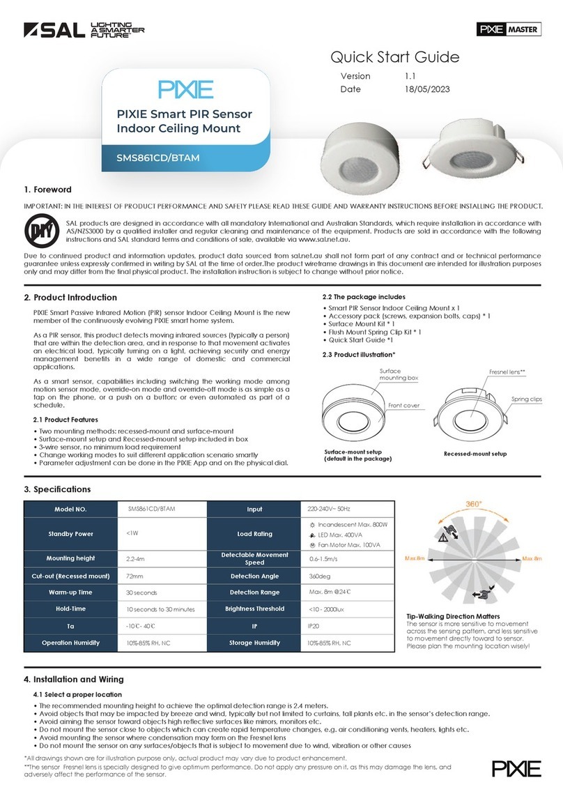 SAL PIXIE SMS861CD/BTAM quick start guide