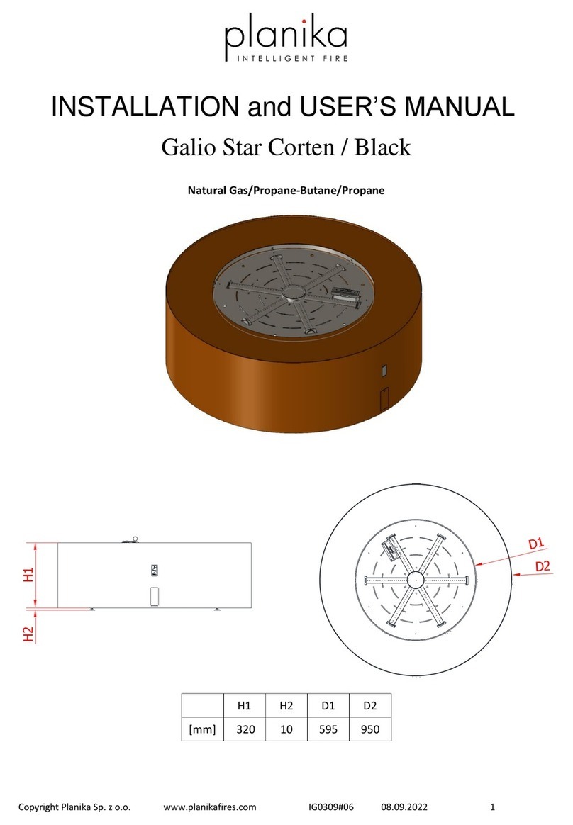 Planika Galio Star Corten Installation and user manual