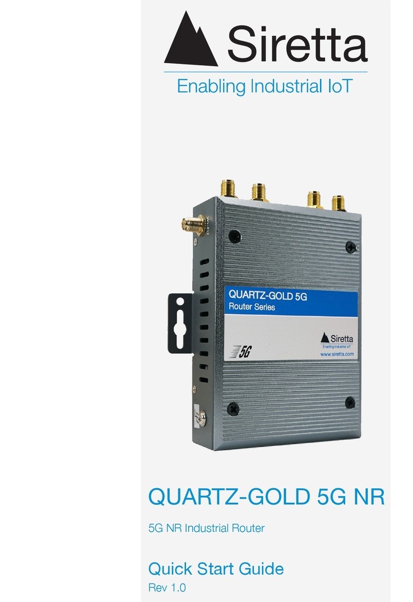 SIRETTA QUARTZ-GOLD 5G NR User manual
