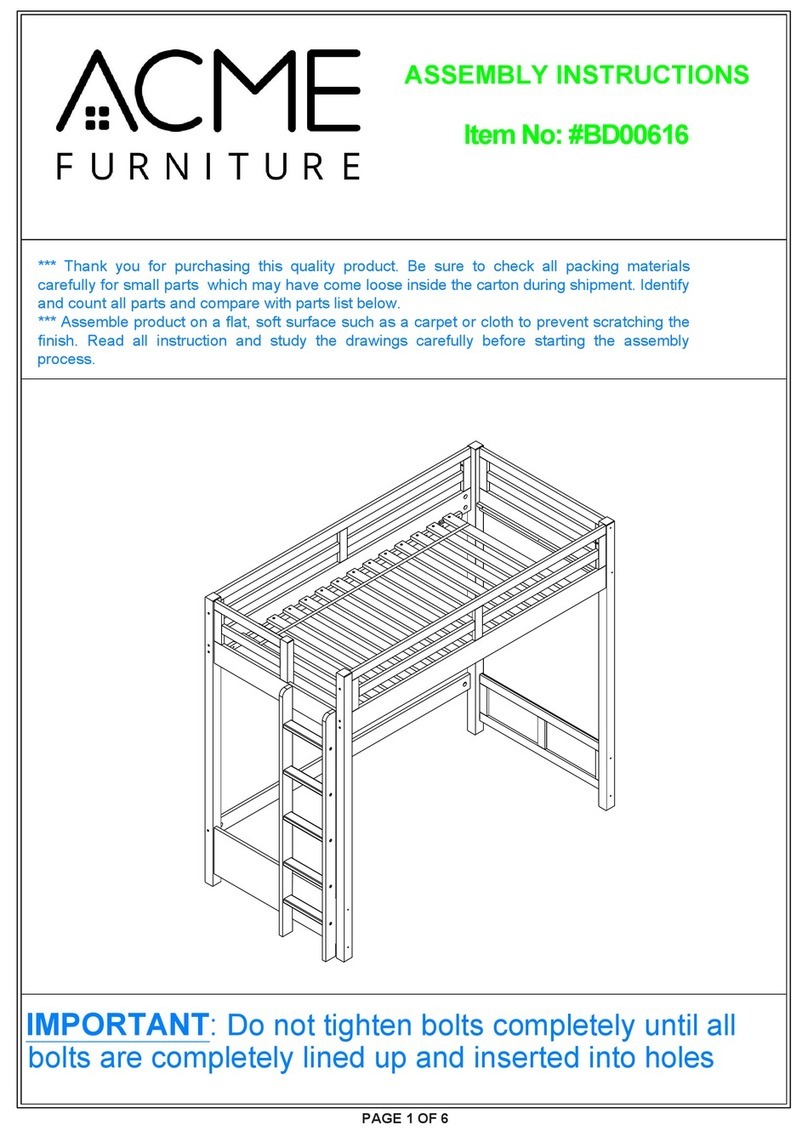 Acme Furniture BD00616 Assembly instructions