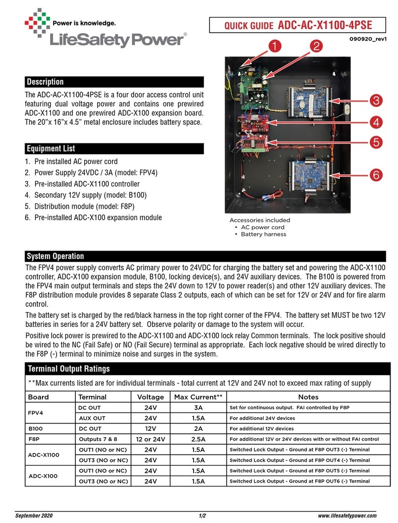 LifeSafety Power ADC-AC-X1100-4PSE User manual