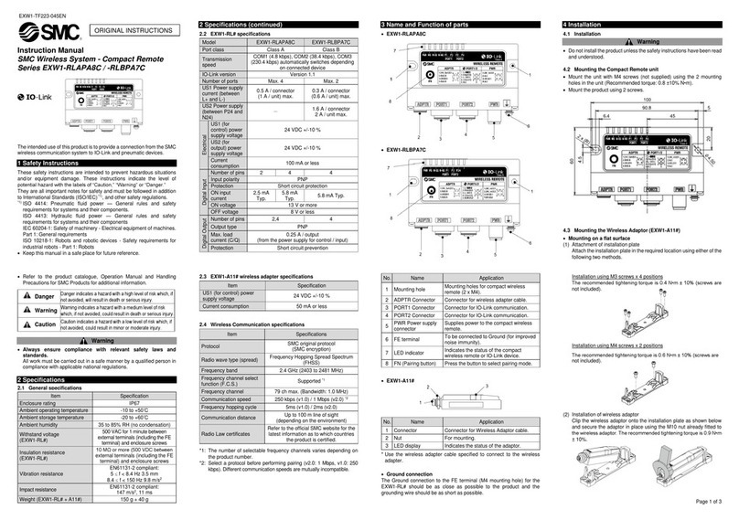 SMC Networks EXW1-RLAPA8C Series User manual